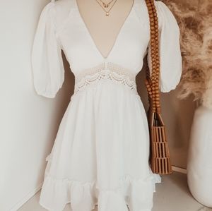 White Boho Dress